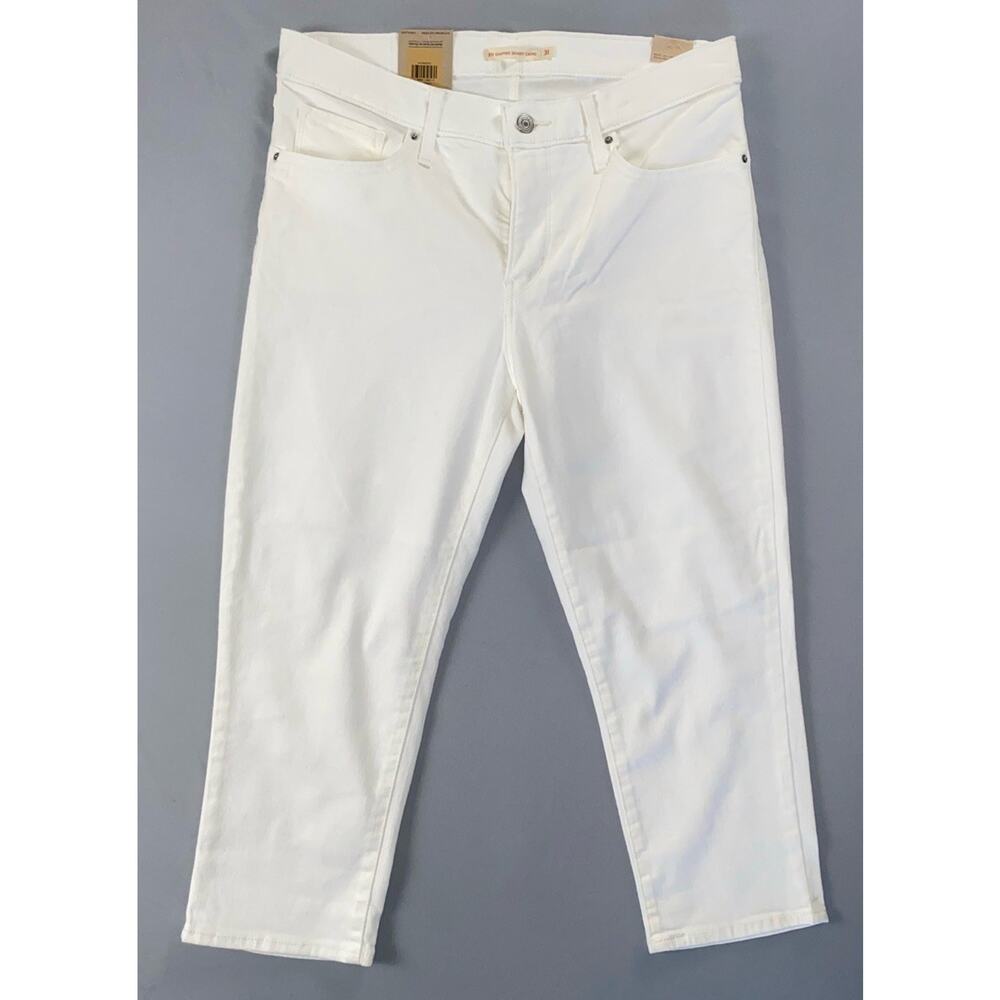 Levi's 311 Shaping Skinny Capri Stretch Denim Jeans. White, Women's 31. NWT!